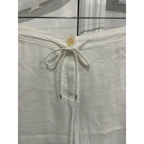 Tommy Bahama NWT White Linen Blend Pants Size 10 Relaxed Fit Drawstring Waist - Picture 4 of 11